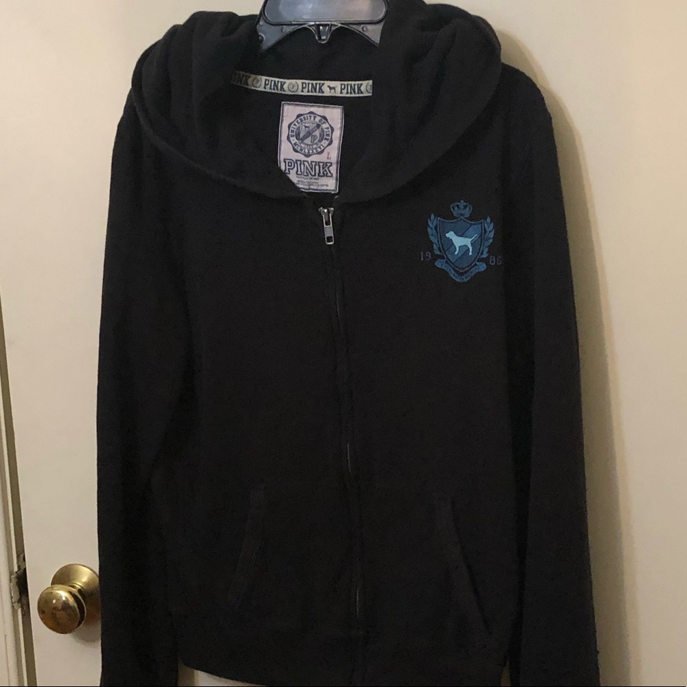 Victoria’s Secret Pink black zipper hoodie